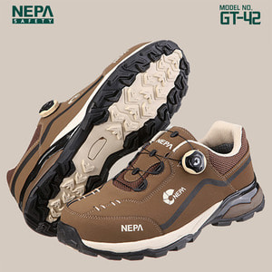 네파(NEPA)[무게:510g(1/2켤레기준)](GT-42,브라운,다이얼 4인치안전화)(235~290mm)